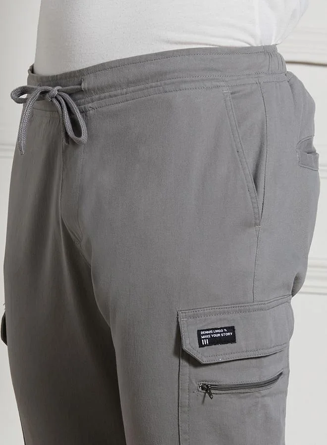 Dennis Lingo Men’s Relaxed Fit Mid Grey Cargo Trousers – Functional and Comfortable