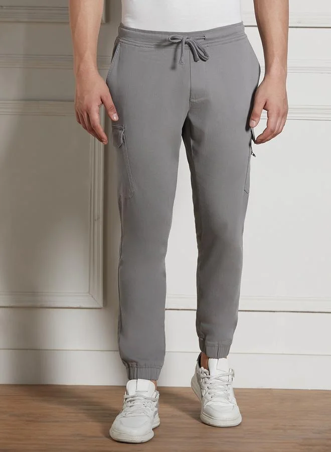 Dennis Lingo Men’s Relaxed Fit Mid Grey Cargo Trousers – Functional and Comfortable