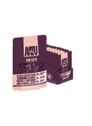 97/3 Complete Wet Cat Food, Salmon, Chicken & Prawn (10x85g) - Grain Free Recipe, No Artificial Ingredients, Easy Tear Pouches - pzsku/Z482DB492DE3AE3C881BAZ/45/_/1735560532/ba1139cb-f535-4437-9cb6-355a0401e74c
