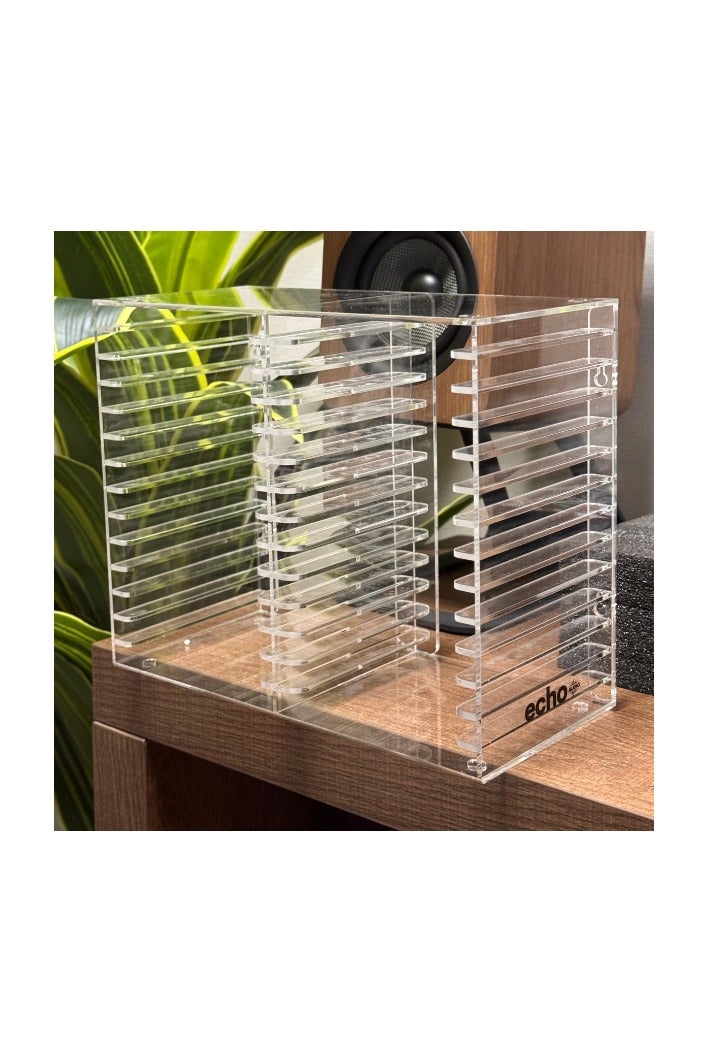 echo AUDIO Clear Acrylic CD Rack – 3mm Thick, Sleek Organizer for CDs, 270×125×220mm - Image 2