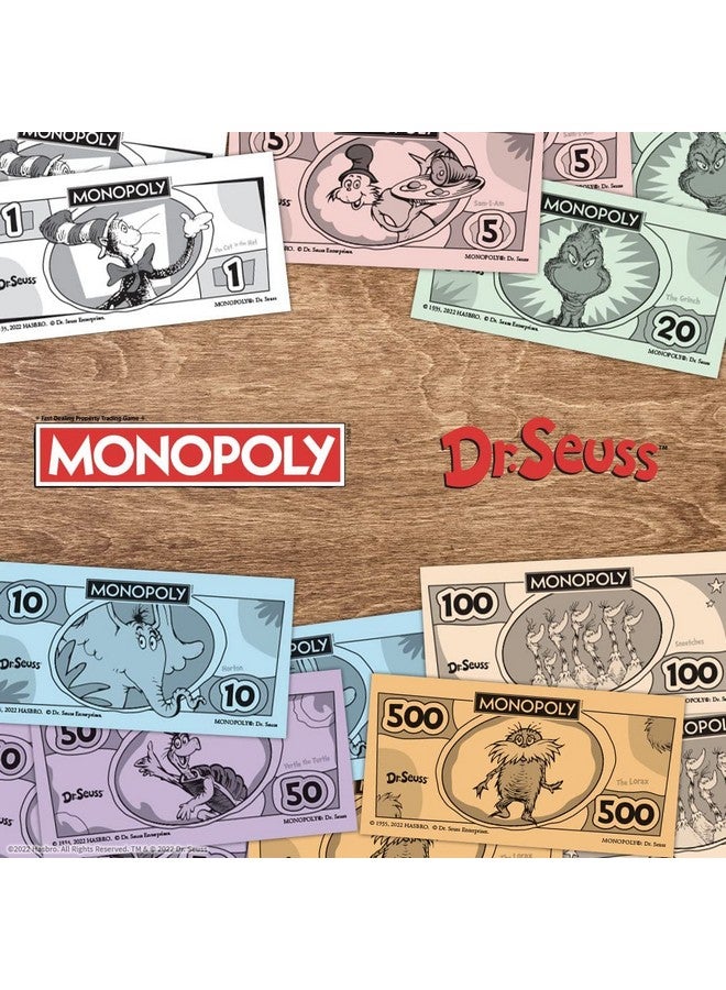 USAopoly مونوبولي: د. سوس | اشترِ، بِع، وتداول كتب د. سوس | لعبة مونوبولي الكلاسيكية القابلة للجمع مع لوحة لعبة وفن مخصص | لعبة ومواد رسمية مرخصة من د. سوس - Image 5