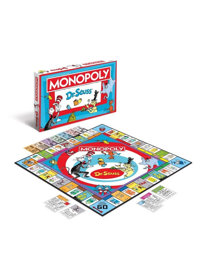 USAopoly مونوبولي: د. سوس | اشترِ، بِع، وتداول كتب د. سوس | لعبة مونوبولي الكلاسيكية القابلة للجمع مع لوحة لعبة وفن مخصص | لعبة ومواد رسمية مرخصة من د. سوس - Image 2