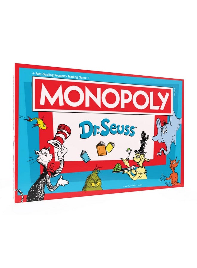 USAopoly مونوبولي: د. سوس | اشترِ، بِع، وتداول كتب د. سوس | لعبة مونوبولي الكلاسيكية القابلة للجمع مع لوحة لعبة وفن مخصص | لعبة ومواد رسمية مرخصة من د. سوس - Image 1