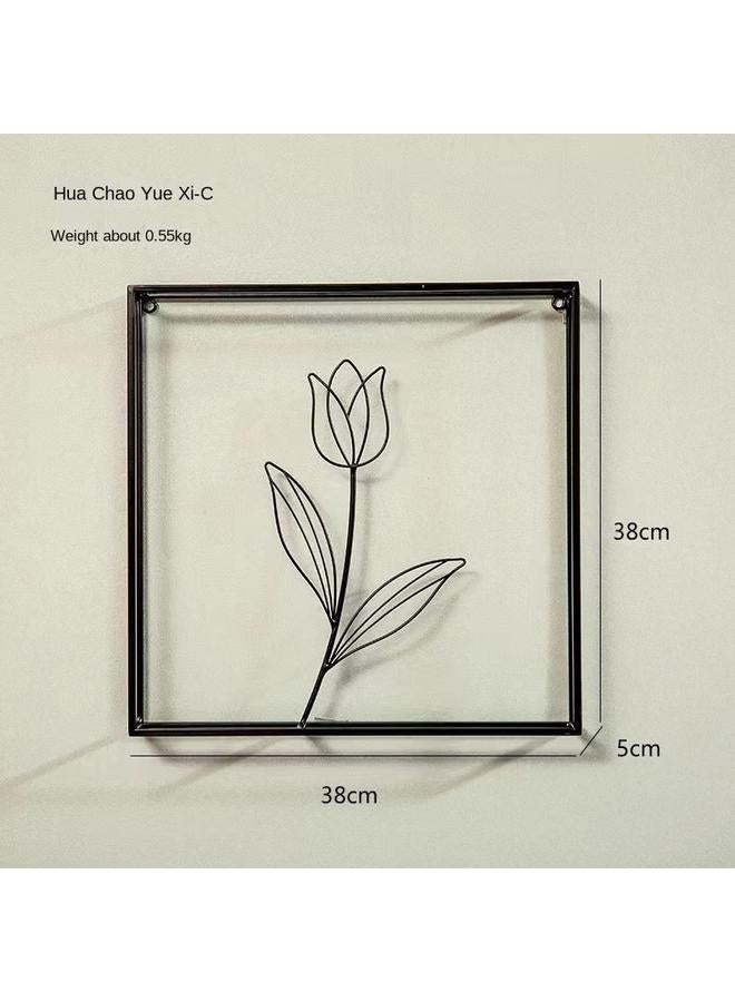 الأزرق جي دبليو يزود المصنع خلفية غرفة المعيشة الاسكندنافية الحديثة ، زخارف الحائط أريكة زخارف الجدار ، المعلقات الحديدية بالجملة - Image 1