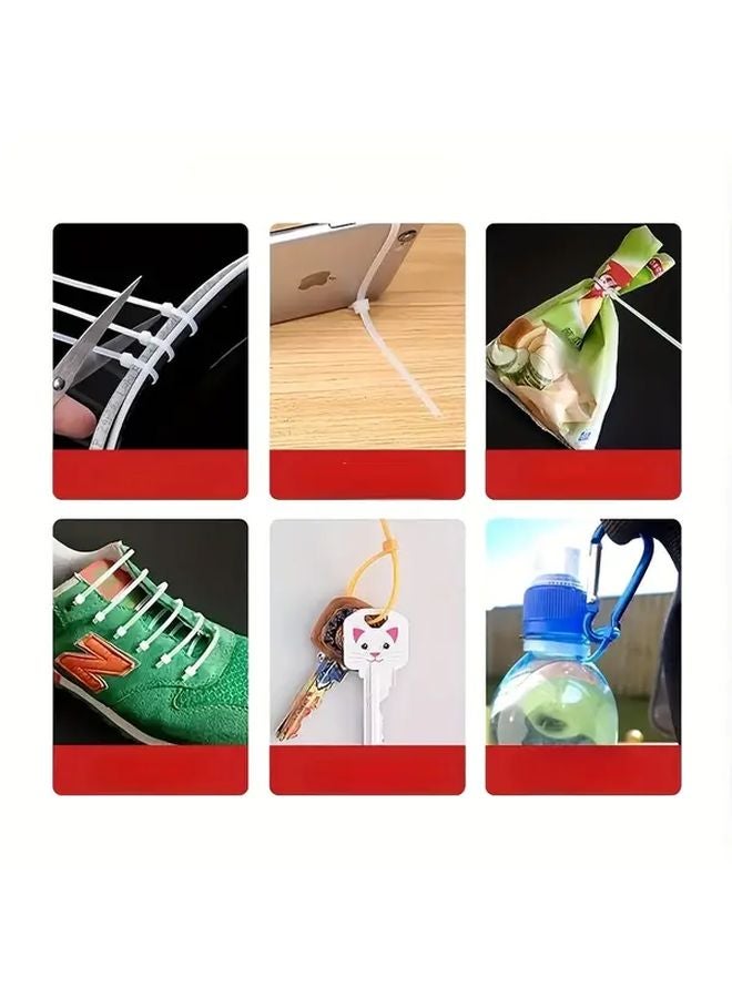 600pcs Self Locking Black Cable Ties 15cm 5 91in and 7 87in Lengths for Home Office - Image 5