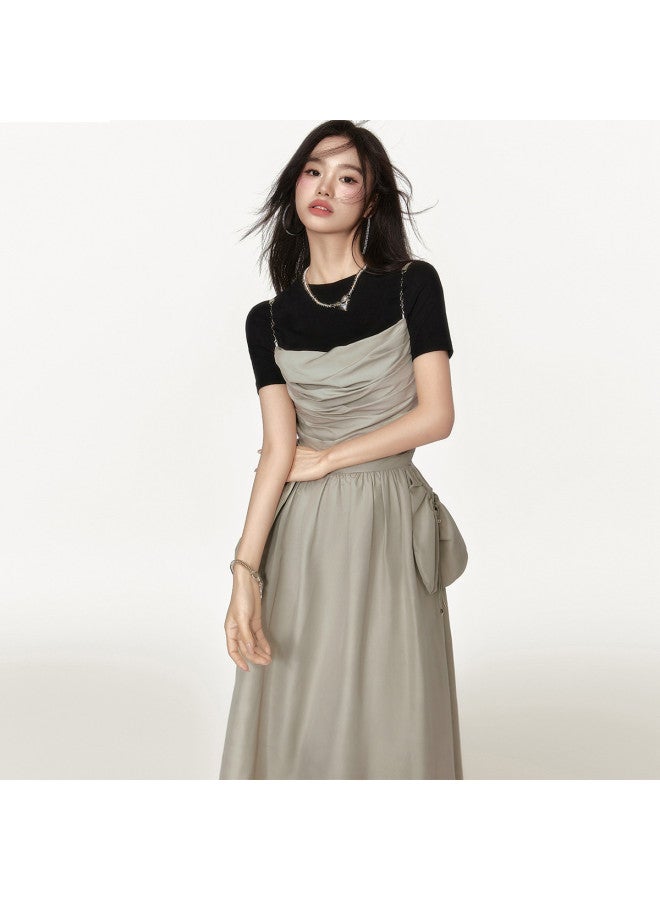 EPTISON فستان حزامي حلو وبارد للنساء - فستان ماكسي أسود ضيق على الجسم بدون ظهر بتصميم مربوط صيفي جريء - Image 4