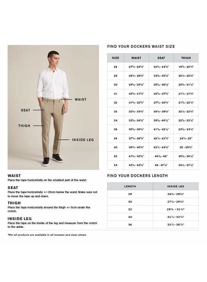 DOCKERS Men's Classic Fit Signature Khaki 2.0 Pants Casual Navy, 34W x 32L - Image 4