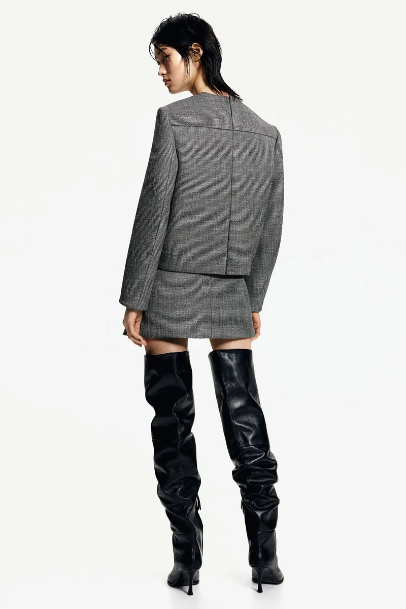 H&M Structured Twill Mini Skirt