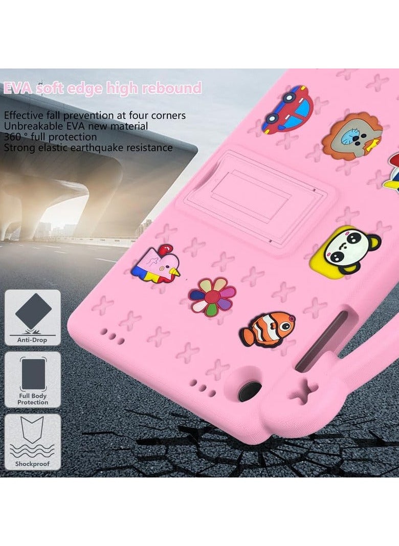 Samsung Galaxy Tab A9 Plus 11 inch 2023 (SM-X216B)) Shockproof Cover with Handle Stand for Samsung Tab A9 Plus Case, Pink