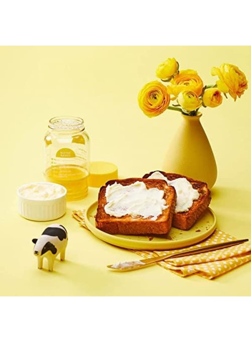 Barakah صانع الزبدة – فاصل كريمة بلاستيكي متعدد الوظائف لصنع الزبدة في المنزل، زجاجة صنع زبدة سهلة الاستخدام للمطبخ، الطهي، الخبز، خفق بدون فوضى، زبدة لذيذة - Image 3