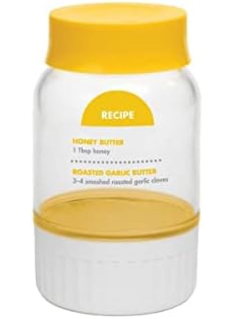 Barakah صانع الزبدة – فاصل كريمة بلاستيكي متعدد الوظائف لصنع الزبدة في المنزل، زجاجة صنع زبدة سهلة الاستخدام للمطبخ، الطهي، الخبز، خفق بدون فوضى، زبدة لذيذة - Image 1