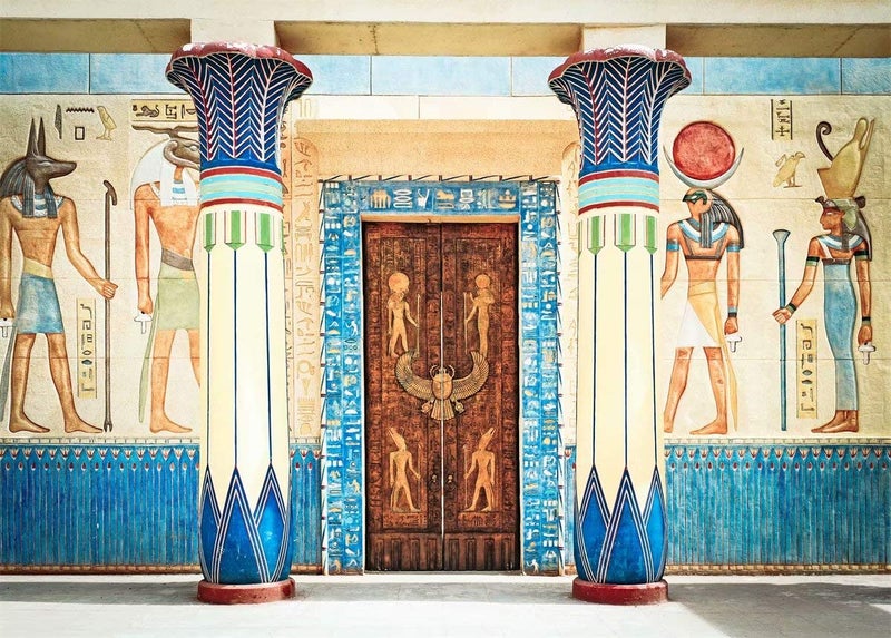 BELECO 5x3ft Fabric Egyptian Backdrop Ancient Egyptian Writing on Stone in Egypt Phtography Backdrop for Party Decorations Supplies Photoshoot Photo Background Props - Image 2