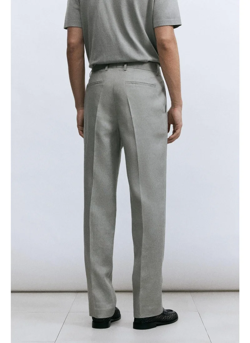 H&M Slim Fit Linen suit trousers
