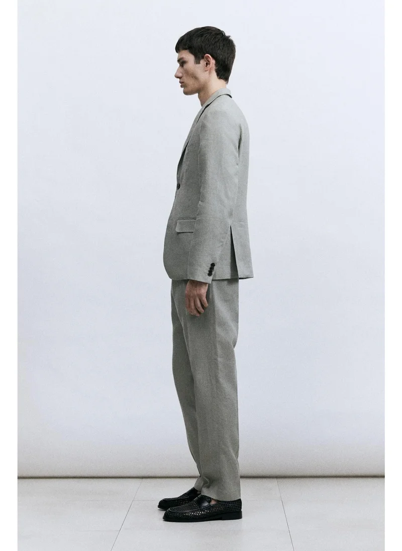 H&M Slim Fit Linen suit trousers