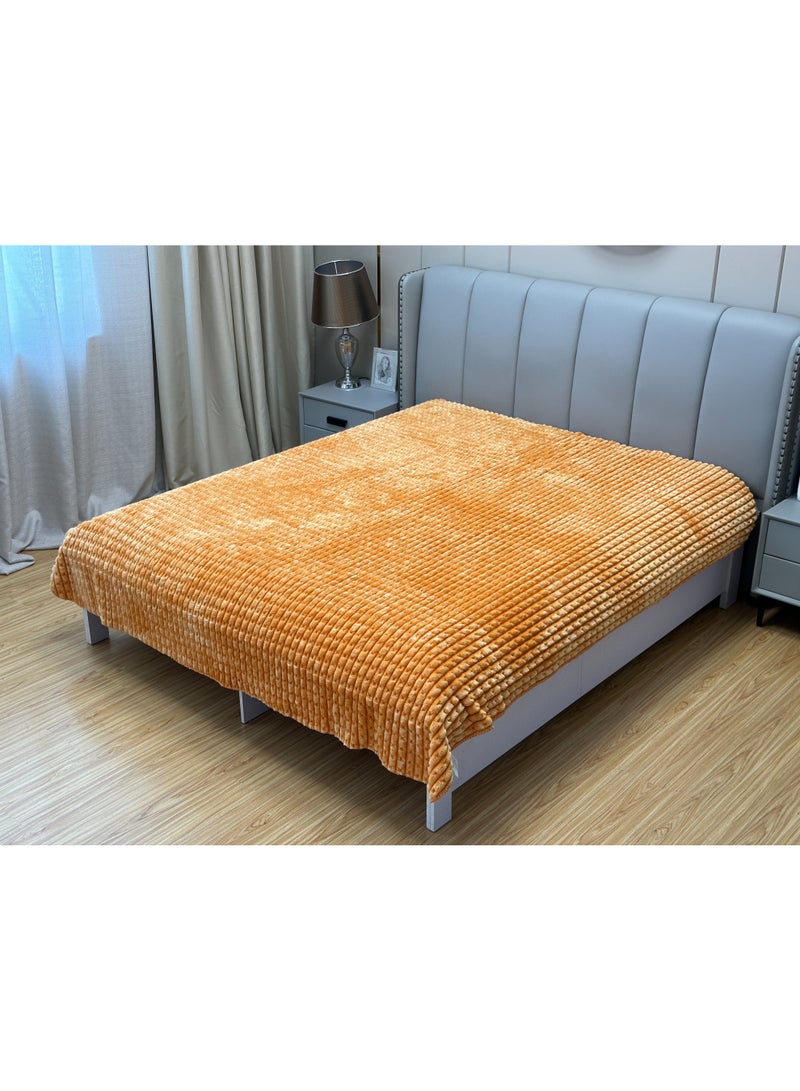 STARGOLD 220x240cm Weighted Comfort Blanket Extra Heavy 1 Ply Winter Throw Blanket Super Soft Embossed Wool Feel Bedding, 10LBS, SG-BLC604