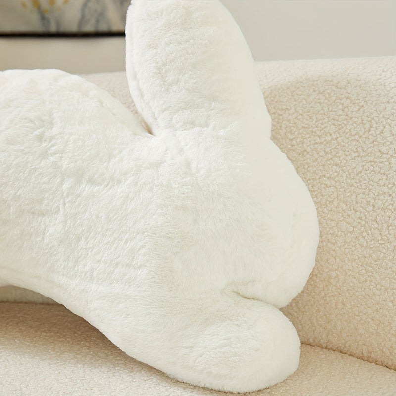 Lotus Color Faux Shaped Rabbit Pillowcase Double Sided Sofa Home Decoration 19.69x13.78x1.97inch - Image 5