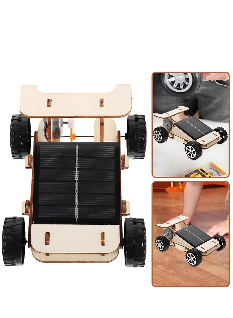 ALMiHomi DIY Solar Powered Car Kit for Kids – Educational STEM Toy, Wooden Science Experiment, Renewable Energy Project for Boys & Girls Ages 6+ - Image 2