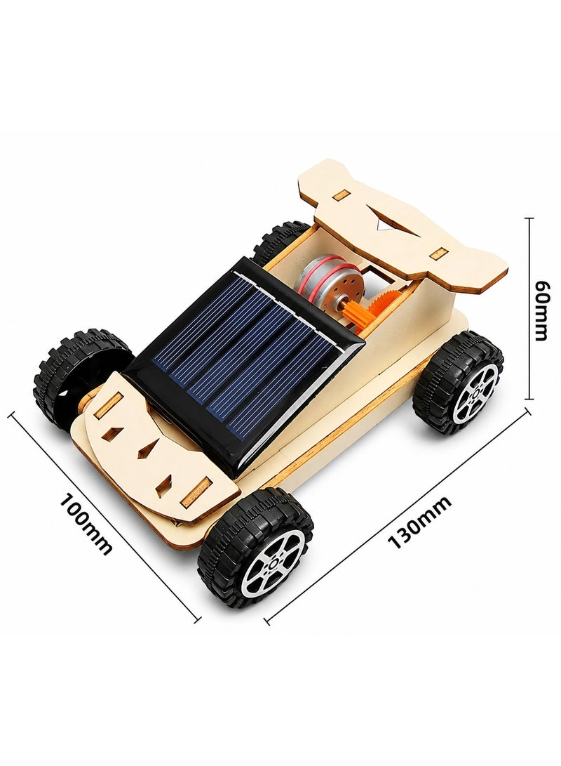 GeniusXLab DIY Solar Powered Car Kit for Kids – Educational STEM Toy, Wooden Science Experiment, Renewable Energy Project for Boys & Girls Ages 6+ - Image 4