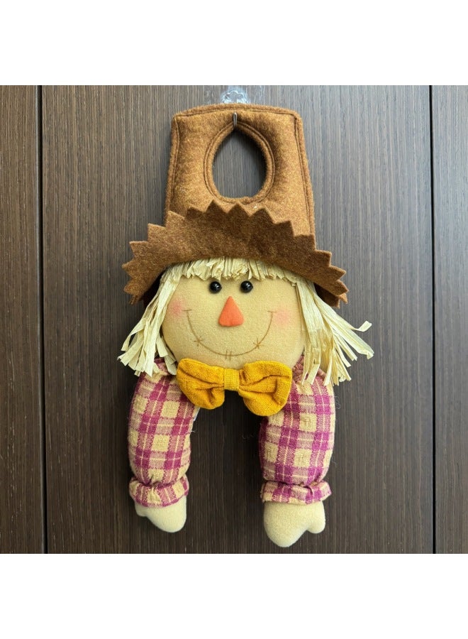 Loquat Scarecrow Pendant Door Hanging Home Party Scene Layout Shooting Props Ancient Style-color:dark Brown-height:33CM - Image 1