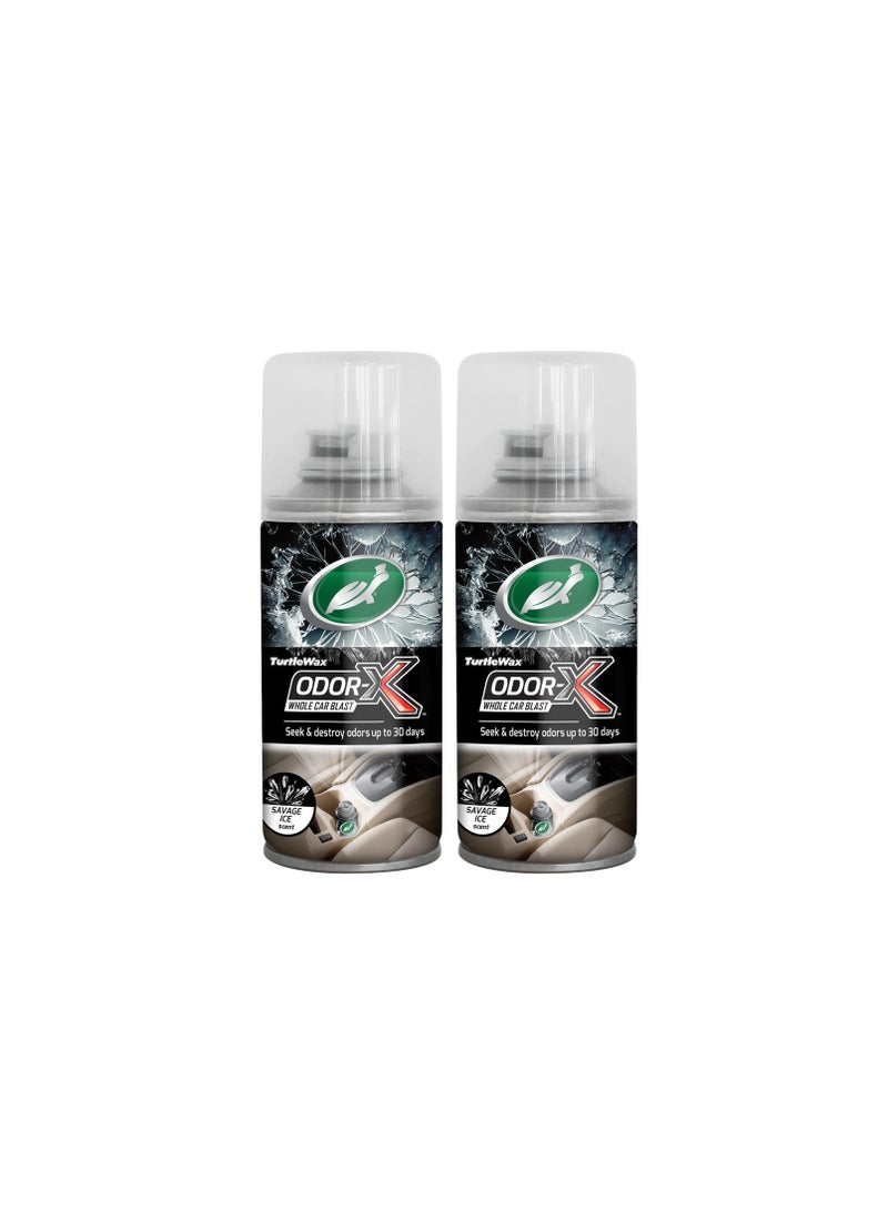 TurtleWax Turtle Wax Odor X Whole Car Blast Car Odor Remover Seek And Destroy Odors Upto 30 Days 100ml Savage Ice Air Freshener - Image 2