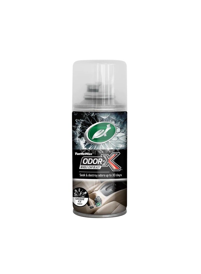 TurtleWax Turtle Wax Odor X Whole Car Blast Car Odor Remover Seek And Destroy Odors Upto 30 Days 100ml Savage Ice Air Freshener - Image 1