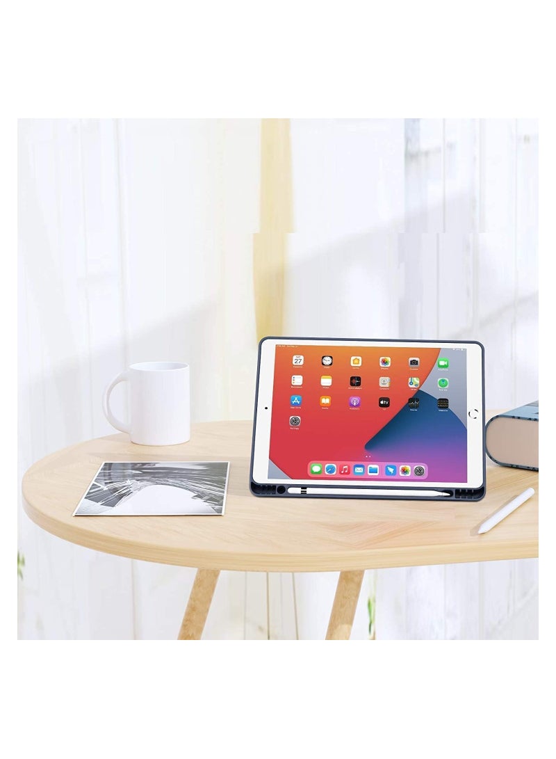 Compatible iPad 9th/8th/7th Generation case (2021/2020/2019) iPad 10.2-Inch Case with Pencil Holder, Slim Soft TPU Back Smart Magnetic Stand Protective Cover Cas (Deep Navy Blue) - Image 4