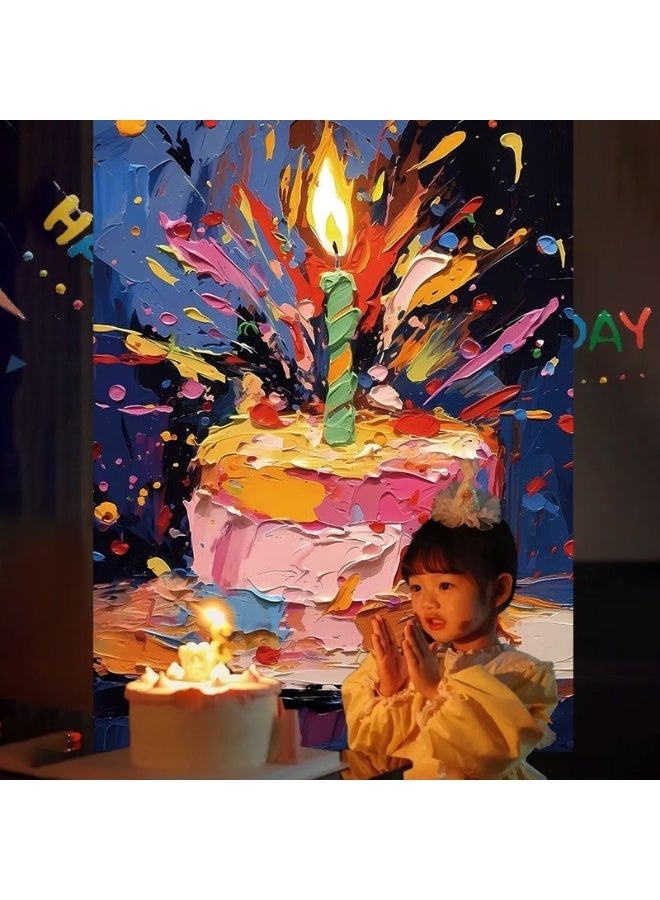 قماش خلفية لتزيين كعكة عيد الميلاد بموضوع الرسم الزيتي لحفلات عيد الميلاد، مناسب لصور عيد الميلاد للأطفال (هذا المنتج يشمل قطعة واحدة فقط من قماش الخلفية) - Image 5