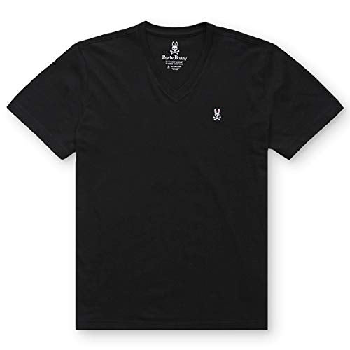 Psycho Bunny V Neck Bunny Tee, Black, Large - Image 5