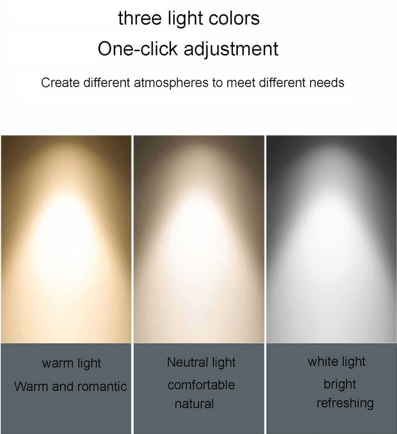 Groeien Abs Plastic Pack Of 2 Tricolor Led Home Decor Fancy Wall Indoor/Outdoor Decorative Lights For Bedroom,Living Room,Kitchen(Warm+Natural+Coolwhite) (2, Hiran-Round) - Image 5