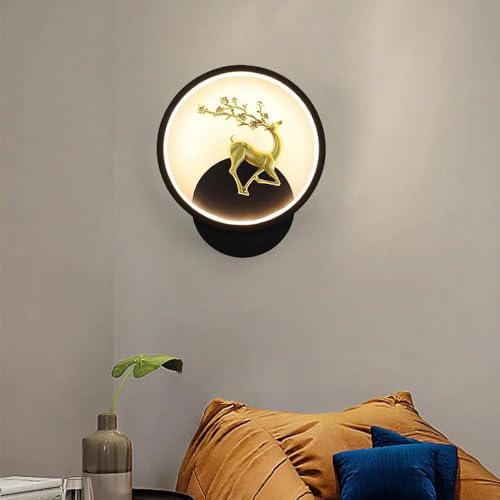 Groeien Abs Plastic Pack Of 2 Tricolor Led Home Decor Fancy Wall Indoor/Outdoor Decorative Lights For Bedroom,Living Room,Kitchen(Warm+Natural+Coolwhite) (2, Hiran-Round) - Image 3