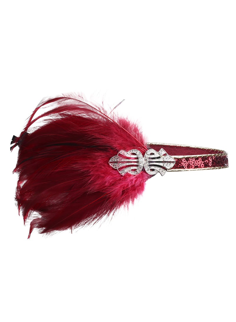KASTWAVE Complete 1920s Flapper Costume Accessories Set - Great Gatsby Style Headband, Pearl Necklace, Gloves, and Holder  - Image 4