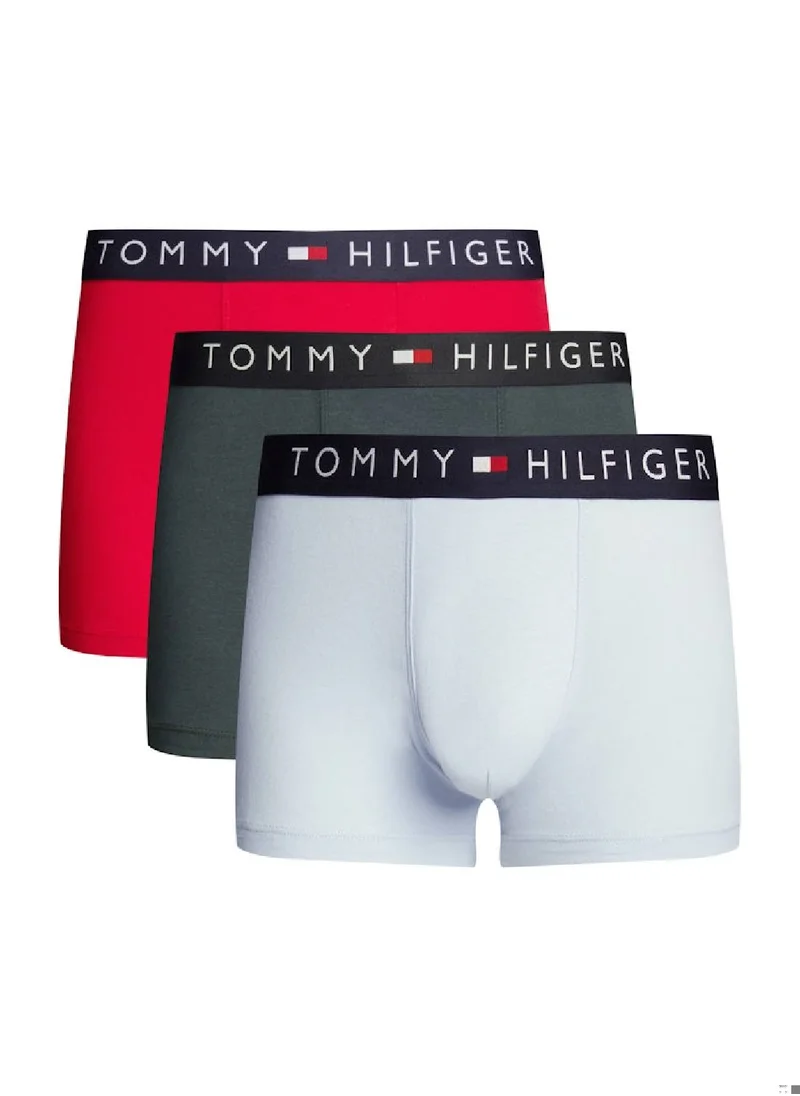 TOMMY HILFIGER Men's 3-Pack Trunks - Cotton, Multicolour