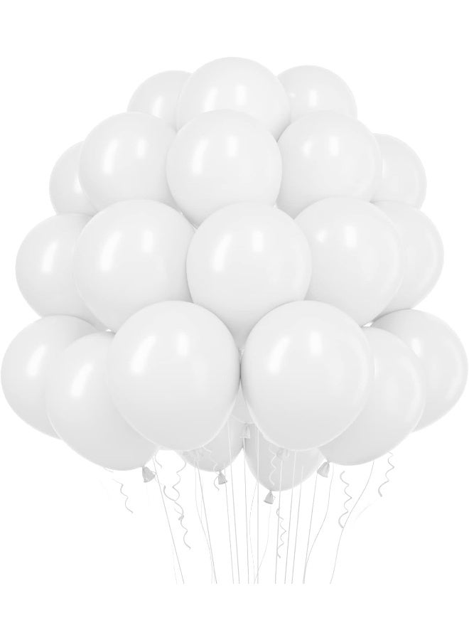 بيوينتي Goldedge  20 PC Pearl White Latex Balloons, 12 Inch Glossy Balloons for Elegant Party Decor, Wedding, and All Celebrations - Image 1