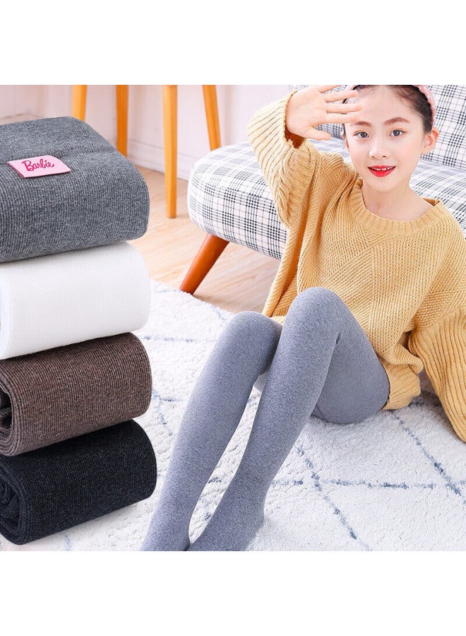 Barbie Girls' Tights, Autumn And Winter Style, Children's Leggings, Girls' Fleece-lined Thickened Baby Socks, One-piece Socks, Dw0122d Black, Size L (suitable For 130-145cm) - Image 4