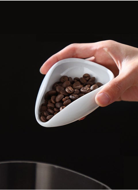 Coffee Bean Weighing Tray White