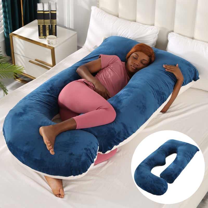 Pregnancy Pillow Waist-Protecting Side Sleeping Slope Pillow J-Shaped Pregnancy Sleeping Pillow Removable And Washable Pregnancy Pillow - Image 1