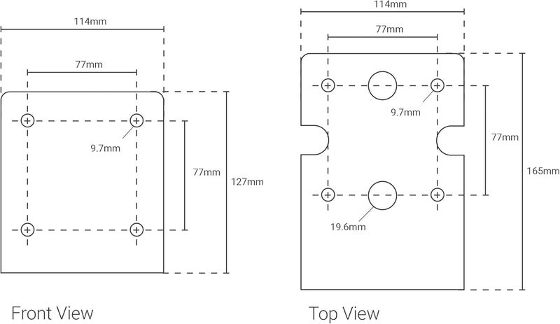 Max Water Maxwater Heavy Duty Metal Bracket for 1 Stage 10" & 20" BB Whole House Water Filter Housing – Durable, Rust-Resistant Mounting Bracket with Easy Installation (10" & 20", 1 Pack) - Image 2
