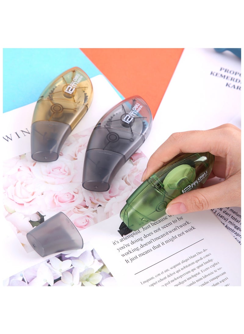 Deli 1-Piece Correction Tape 12meter length Assorted Colours  - Image 3