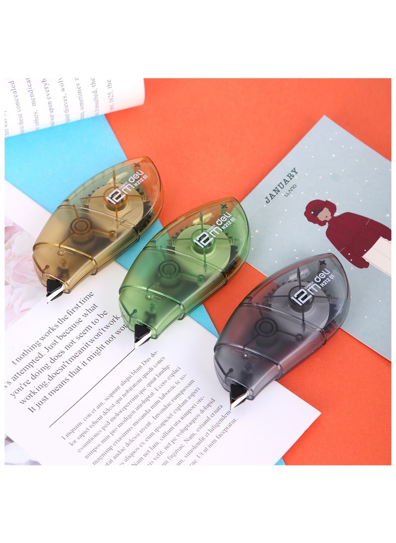 Deli 1-Piece Correction Tape 12meter length Assorted Colours  - Image 4