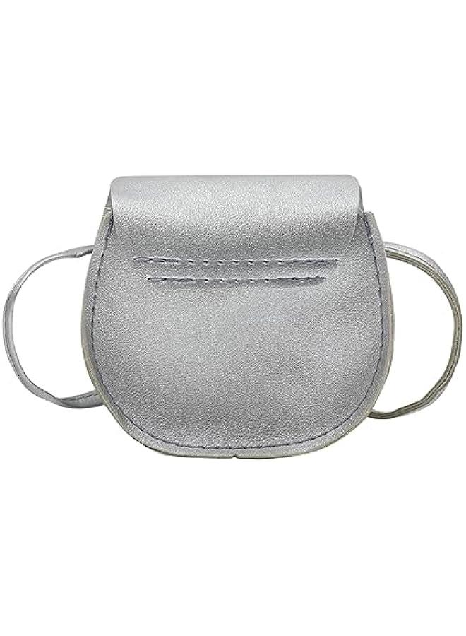 Little Crossbody Bag Purse Mini Single-Shoulder Bag Handbag Pouch Coin Purse for Women Girls Toddler,Silver Flower Purse  - Image 3