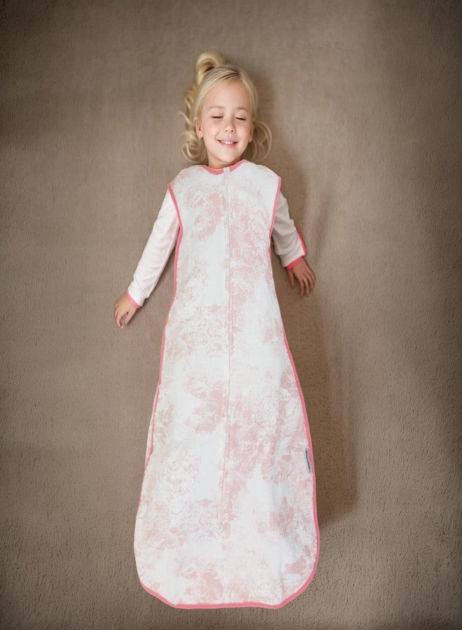 BLOOMSTAR Muslin Cotton Toddler Girl Sleeping Bag 0.5-0.7 TOG (2-3T) - Lightweight & Breathable Wearable Blanket, Sleeveless Sleep Sack with 4-Layer Front & 2-Layer Back, All-Season Use - Image 2