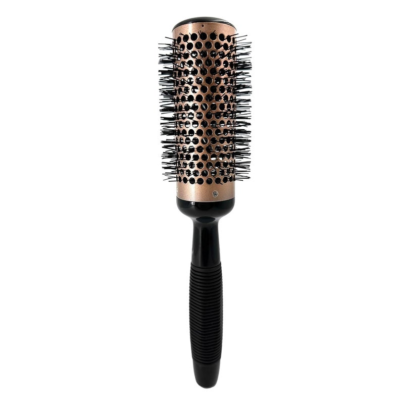 Phillips Brush Luxe Vented Thermal Round 2 Brush  25 inch Diameter Vented Barrel Brush with Heat Retaining Aluminum Core Sleek Rose Gold  Black Colorway