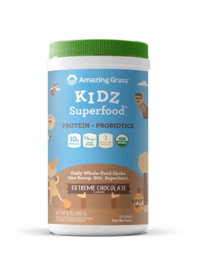 Amazing Grass, Kidz Superfood®, Protein + Probiotics, Extreme Chocolate 285 g - Image 1