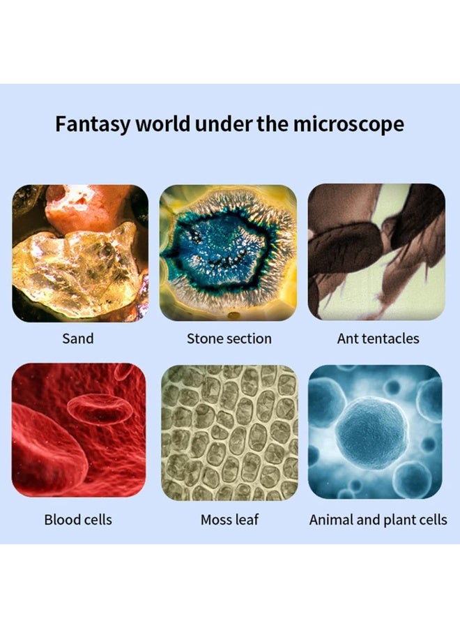 Chabeia Pocket Microscope 60x-120x Handheld Microscope with LED Lighted Colorful Microscope Kit for Education Exploring Educational Microscope for Kids（Pink） - Image 5