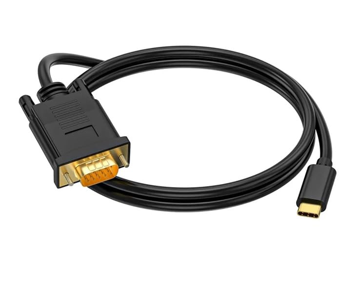 Microware USB Type C 3.1 to VGA Adapter Cable 1080P Type C Male to VGA Male Video Converter Cable for HDTV Projector Laptop Monitor 1/1.8M - Image 1