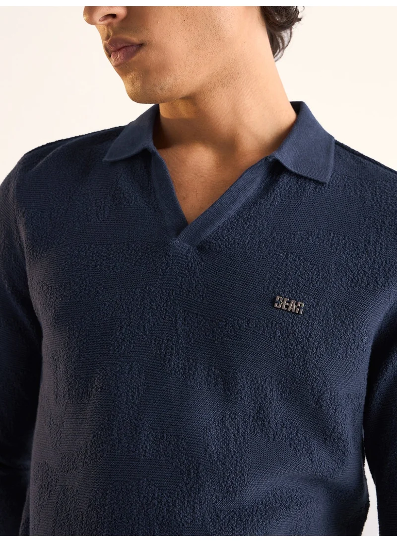 The Bear House  Men’s Long Sleeve Polo T-Shirt | Casual or Smart Style | Perfect for Work, Travel, Everyday Outfits & All-Season Wear | Stylish, Comfortable & Versatile for Any Occasion for Men | Best Price UAE