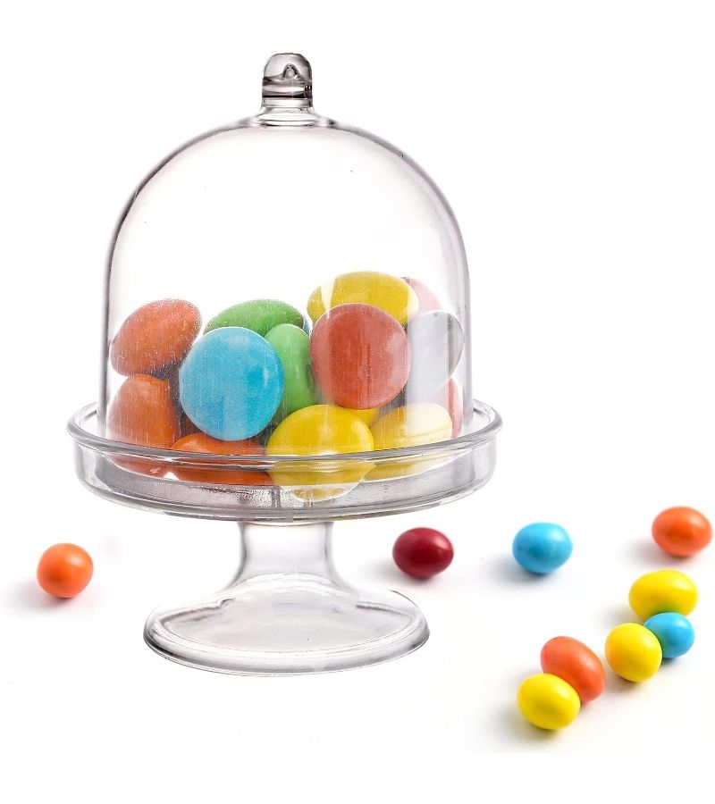 30 Transparent Mini Cake Display Stands with Lids Plastic Cupcake Top Covers for Chocolate Desserts Weddings Birthdays Parties Tea Parties - Image 5