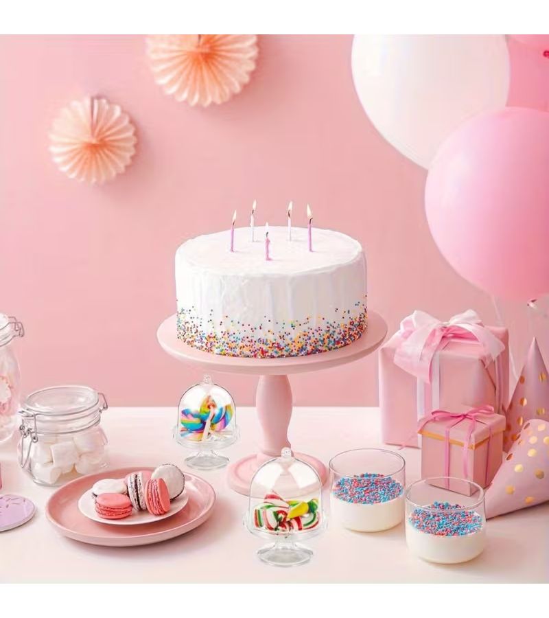30 Transparent Mini Cake Display Stands with Lids Plastic Cupcake Top Covers for Chocolate Desserts Weddings Birthdays Parties Tea Parties - Image 4