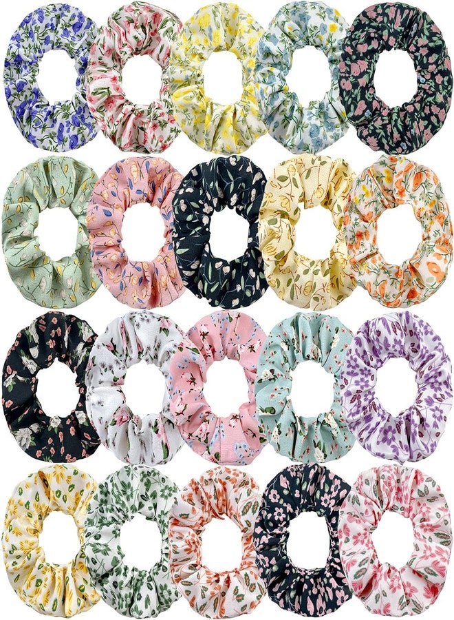 DORMITORRY Hair Bands Ponytail Ties Hair Scrunchies Flower Hair Scrunchies Girl Hair Accessory, Great For Casual And Party Dress, Silk Hair Rope, Bowel Ring Hair Band, Hair Scrunchies (1 Pc Multicolor) - Image 1