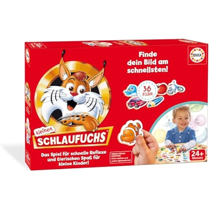EDUCA Loopuchs Small 36 Pictures  tional Game  Family Game  The Board Game for Children Helps Sharpen Visual Perception and Reflections  Family Games from 2 Years 20057 - Image 1